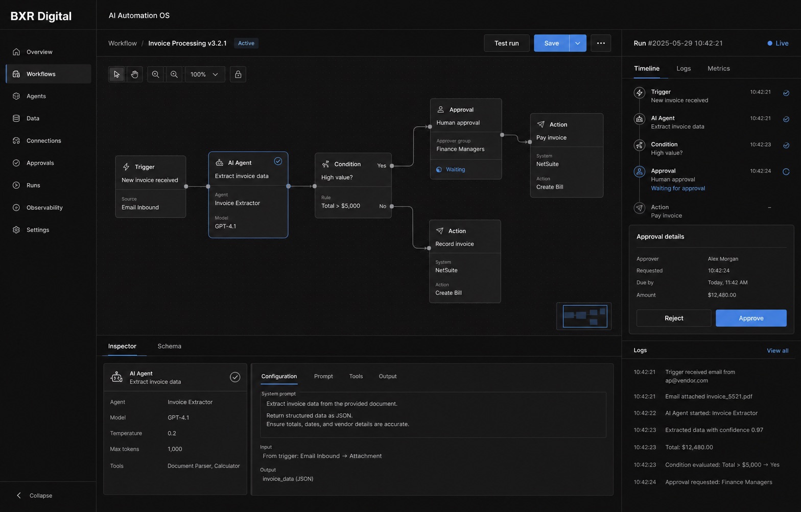Autonomous operations surface interactive product interface